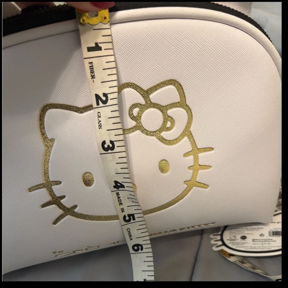 Limited Edition Gold The Crème Shop x Hello Kitty Cosmetic Bag